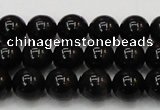 CTE1601 15.5 inches 6mm round AB grade black tiger eye beads