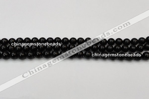 CTE1601 15.5 inches 6mm round AB grade black tiger eye beads