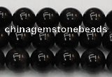 CTE1602 15.5 inches 8mm round AB grade black tiger eye beads