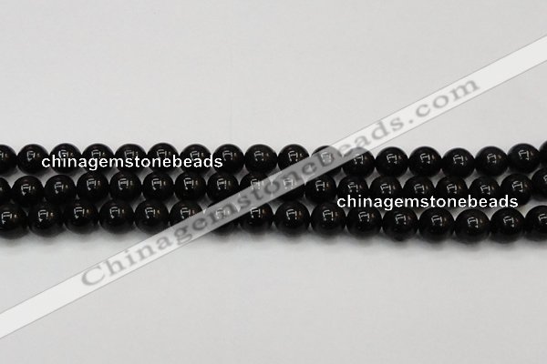 CTE1603 15.5 inches 10mm round AB grade black tiger eye beads