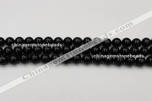 CTE1604 15.5 inches 12mm round AB grade black tiger eye beads