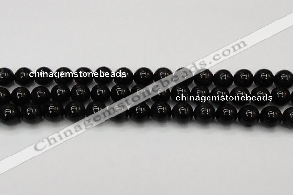 CTE1605 15.5 inches 14mm round AB grade black tiger eye beads