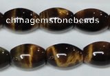 CTE162 15.5 inches 10*30mm rice yellow tiger eye gemstone beads