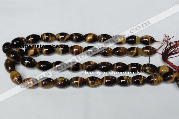 CTE162 15.5 inches 10*30mm rice yellow tiger eye gemstone beads