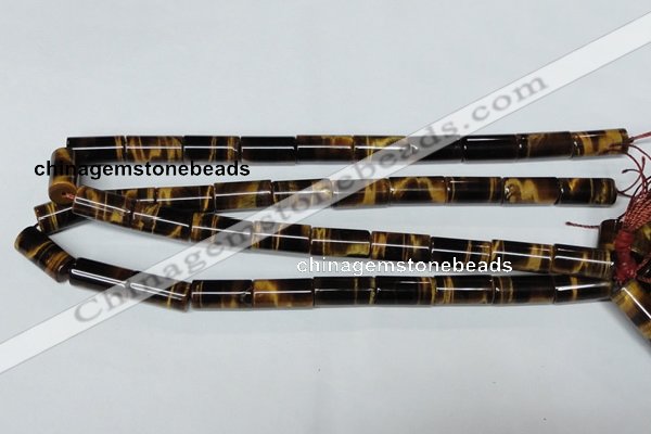 CTE165 15.5 inches 6*12mm column yellow tiger eye gemstone beads