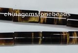 CTE166 15.5 inches 10*20mm column yellow tiger eye gemstone beads