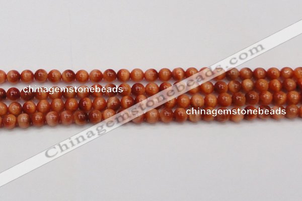 CTE1660 15.5 inches 4mm round sun orange tiger eye beads