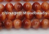 CTE1661 15.5 inches 6mm round sun orange tiger eye beads