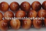 CTE1663 15.5 inches 10mm round sun orange tiger eye beads