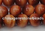 CTE1665 15.5 inches 14mm round sun orange tiger eye beads