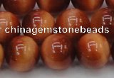 CTE1666 15.5 inches 16mm round sun orange tiger eye beads