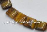 CTE17 15.5 inch 12*12mm square yellow tiger eye beads Wholesale