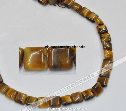 CTE17 15.5 inch 12*12mm square yellow tiger eye beads Wholesale