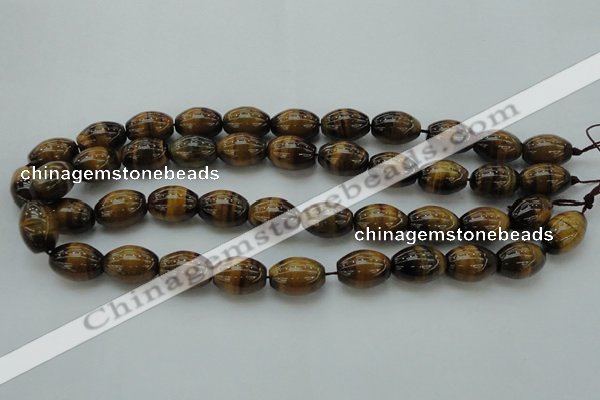 CTE1702 15.5 inches 13*18mm rice yellow tiger eye beads