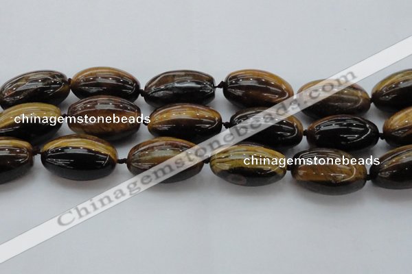 CTE1706 15.5 inches 22*35mm rice yellow tiger eye beads