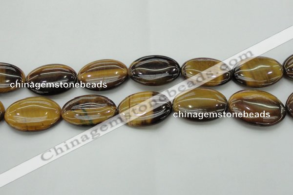 CTE1720 15.5 inches 25*35mm oval yellow tiger eye beads wholesale