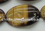 CTE1721 15.5 inches 30*40mm oval yellow tiger eye beads wholesale