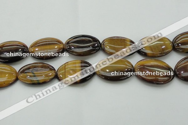 CTE1721 15.5 inches 30*40mm oval yellow tiger eye beads wholesale