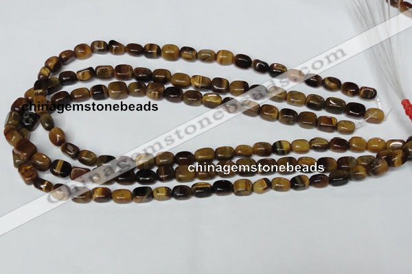 CTE173 15.5 inches 6*9mm nuggets yellow tiger eye gemstone beads