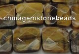 CTE1735 15.5 inches 18*18mm faceted square yellow tiger eye beads