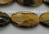 CTE1740 15.5 inches 18*25mm faceted oval yellow tiger eye beads