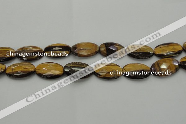 CTE1740 15.5 inches 18*25mm faceted oval yellow tiger eye beads