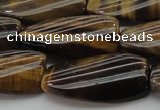 CTE1744 15.5 inches 15*30mm twisted rectangle yellow tiger eye beads