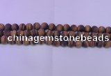 CTE1770 15.5 inches 4mm round matte yellow tiger eye beads