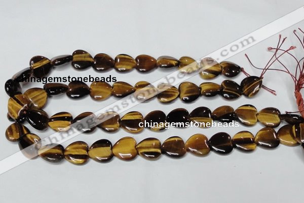 CTE179 15.5 inches 10*10mm heart yellow tiger eye gemstone beads