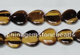 CTE181 15.5 inches 14*14mm heart yellow tiger eye gemstone beads