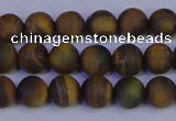 CTE1811 15.5 inches 6mm round matte yellow iron tiger beads