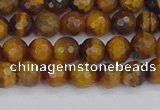 CTE1827 15.5 inches 6mm faceted round yellow tiger eye beads