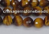 CTE1828 15.5 inches 8mm faceted round yellow tiger eye beads