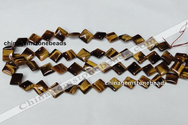 CTE187 15.5 inches 12*12mm diamond yellow tiger eye gemstone beads