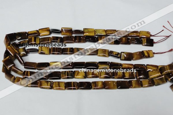 CTE188 15.5 inches 10*14mm rectangle yellow tiger eye gemstone beads