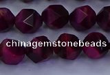 CTE1907 15.5 inches 8mm faceted nuggets red tiger eye beads