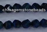 CTE1911 15.5 inches 6mm faceted nuggets blue tiger eye beads