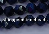 CTE1912 15.5 inches 8mm faceted nuggets blue tiger eye beads