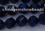 CTE1913 15.5 inches 10mm faceted nuggets blue tiger eye beads