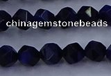 CTE1916 15.5 inches 6mm faceted nuggets blue tiger eye beads