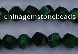 CTE1921 15.5 inches 6mm faceted nuggets green tiger eye beads