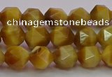 CTE1933 15.5 inches 10mm faceted nuggets golden tiger eye beads