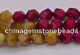 CTE1937 15.5 inches 8mm faceted nuggets mixed tiger eye beads