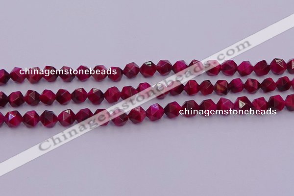CTE1941 15.5 inches 6mm faceted nuggets red tiger eye beads