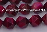 CTE1943 15.5 inches 10mm faceted nuggets red tiger eye beads