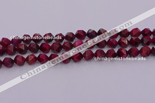 CTE1943 15.5 inches 10mm faceted nuggets red tiger eye beads