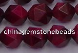 CTE1944 15.5 inches 12mm faceted nuggets red tiger eye beads