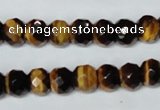 CTE197 15.5 inches 7*12mm faceted rondelle yellow tiger eye gemstone beads