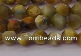 CTE1975 15.5 inches 6mm faceted nuggets golden & blue tiger eye beads