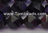 CTE1984 15.5 inches 12mm faceted nuggets blue tiger eye beads